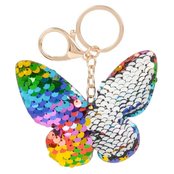 Flip Sequin Butterfly Keychain